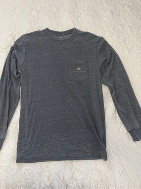 Southern Marsh Men's Long Sleeve Pocket Tee - Charcoal Gray